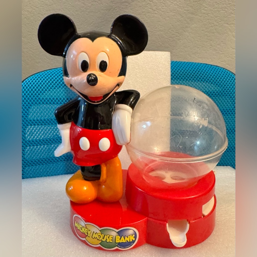 Vintage 1986 Mickey Mouse Gumball Coin Bank – Walt Disney Collectible